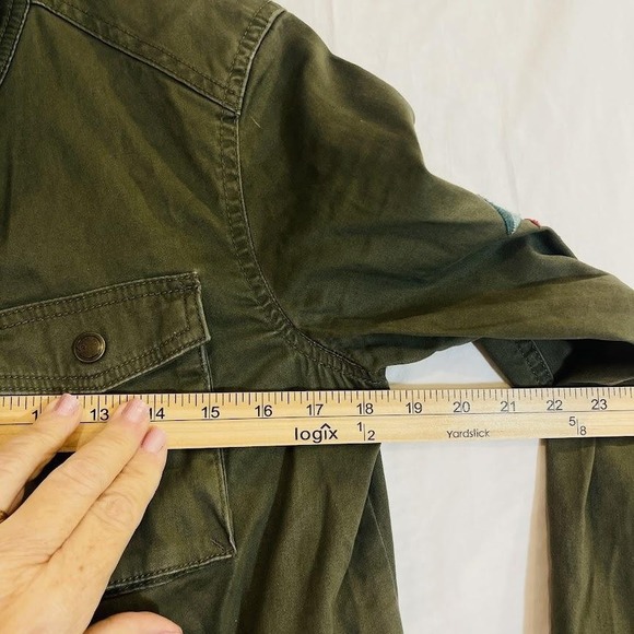 Natural Reflections Jacket Womens Small Utility Embroidered Aztec Boho Casual - Picture 6 of 10